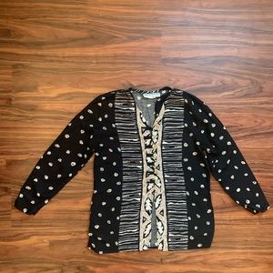 Women’s Vintage Button Down Blouse, Size 8P